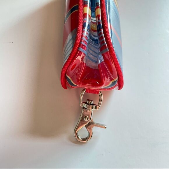 Lancome Makeup Bag Case Pouch Stripes Eiffel Tower - Picture 3 of 8